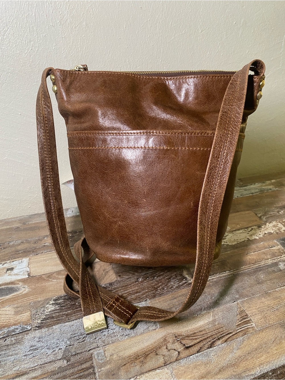 HOBO The Original Brown Leather Crossbody Bag